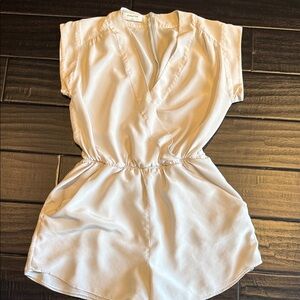 Aritzia Light Cream Romper Jumpsuit